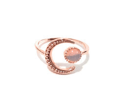 Yarn Tension Ring Silver Moon Adjustable Ring Size 6-10 Beginner Crocheting Gift
