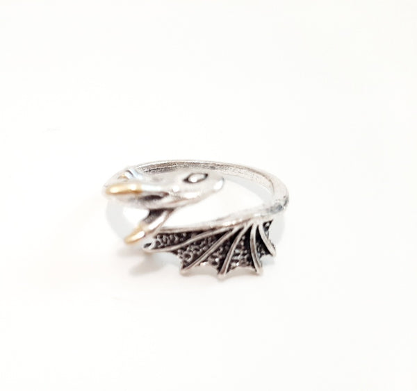 Yarn Tension Ring Dragon Adjustable Ring Size 6-10 Beginner Crocheting Gift