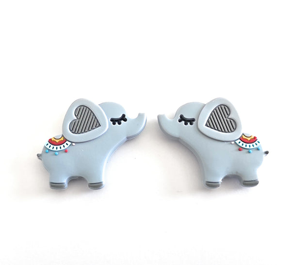 Elephant Knitting Point Protectors Zoo Animals Stitch Stopper Cap Silicone Bead Needle Cover Accessories Notions Gifts for Knitter