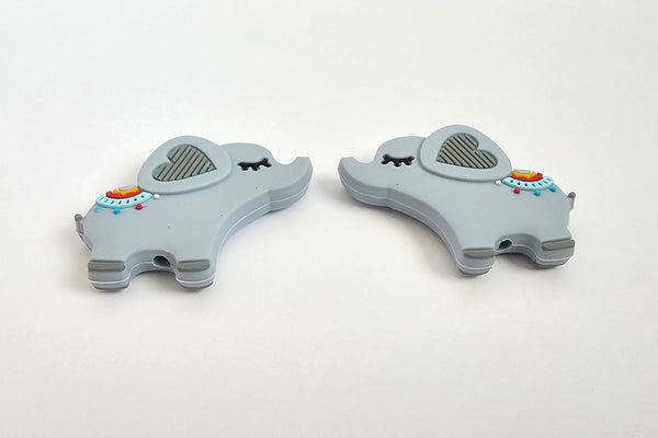 Elephant Knitting Point Protectors Zoo Animals Stitch Stopper Cap Silicone Bead Needle Cover Accessories Notions Gifts for Knitter