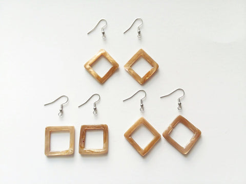 Earrings Kit - Make 3 Pairs Diamond/Square Earrings