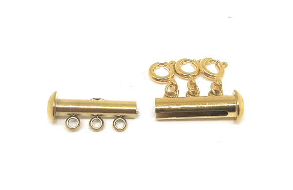 Layered Necklace Clasp - Gold Stainless Steel for 3