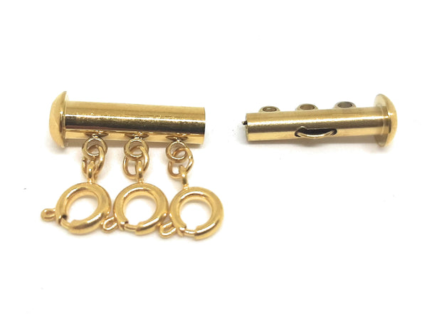 Layered Necklace Clasp - Gold Stainless Steel for 3