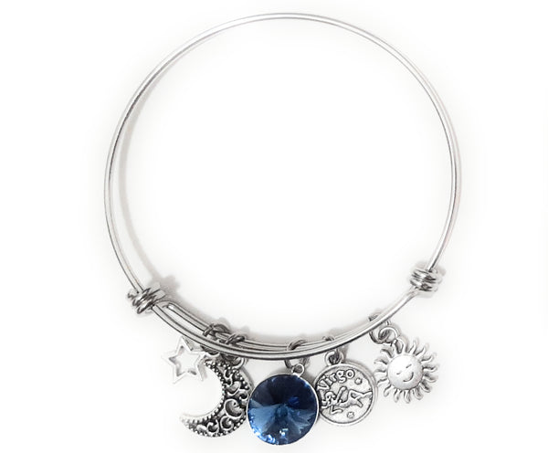 Zodiac Charm Expandable Bracelet - September Virgo (Sep. 1-Sep. 22)