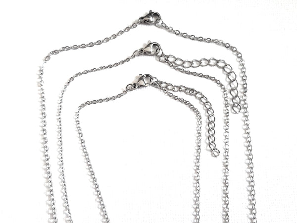 Gemstone Crystal & Charm Layered Necklace Set - Rainbow Coated Quartz