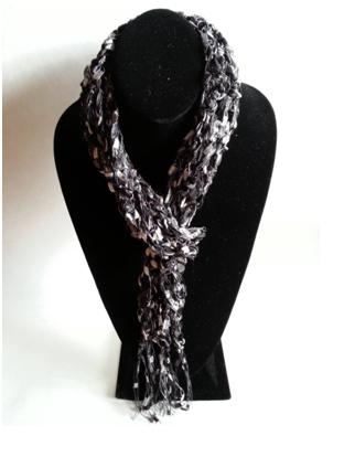 Crocheted Trellis Ladder Yarn ZigZag Scarf Pattern - Instant Digital Download