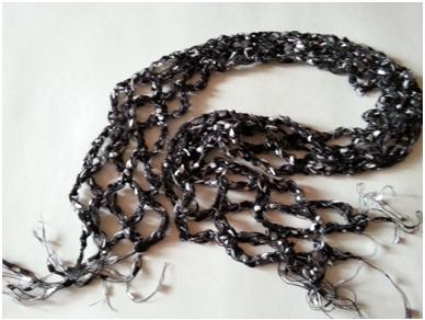 Crocheted Trellis Ladder Yarn ZigZag Scarf Pattern - Mailed to Your Address