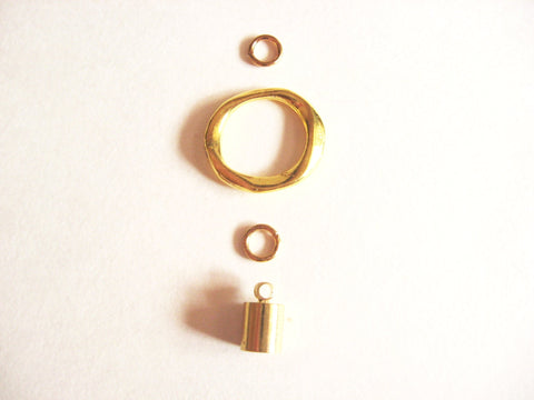 Set of Gold Tone Findings for Making 4 Long Tassel Necklaces
