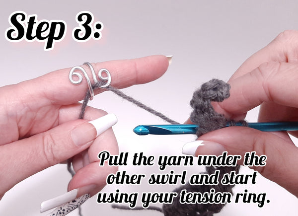 Handmade Crochet Tension Ring | Wire Wrapped Knitting or Crochet Tool | Crochet Gifts and Accessories