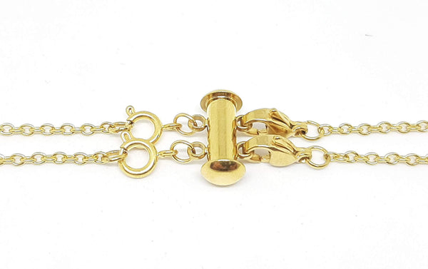 Layered Necklace Clasp - Gold Stainless Steel for 2