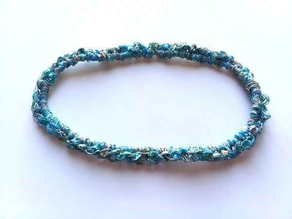 Crocheted Trellis Yarn Stretchy Headband - 17 Color Choices