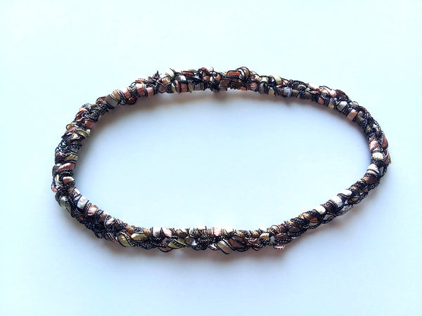 Crocheted Trellis Yarn Stretchy Headband - 17 Color Choices