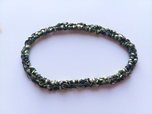 Crocheted Trellis Yarn Stretchy Headband - 17 Color Choices