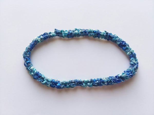 Crocheted Trellis Yarn Stretchy Headband - 17 Color Choices