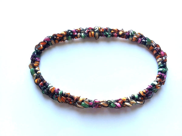 Crocheted Trellis Yarn Stretchy Headband - 17 Color Choices