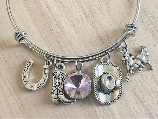 Expandable Charm Bracelet - Cowgirl