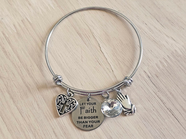 Expandable Charm Bracelet - Let your faith be bigger than your fear