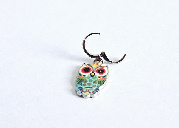 6 Colorful Owl Stitch Markers Set Knitting Crochet Enamel Charms Cute Animal No Snag Progress Keepers Locking Stitch Counter Place Marker