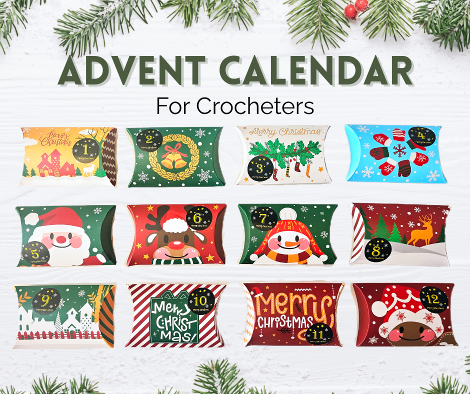 Countdown to Christmas Advent Calendar for Crocheters 12 Boxes to Ship on Nov 26