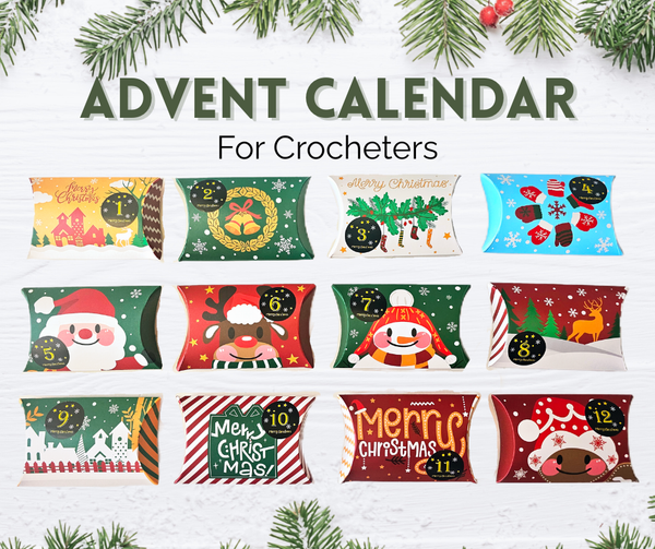 Countdown to Christmas Advent Calendar for Crocheters 12 Boxes to Ship on Nov 26
