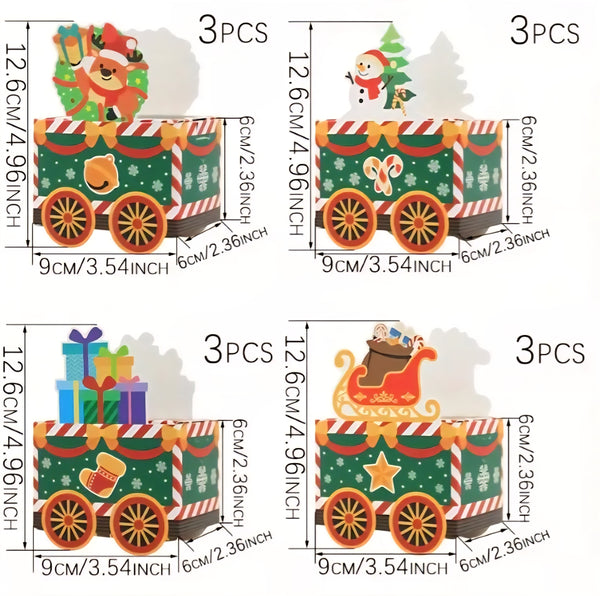Train Advent Calendar Empty 24 Box Set DIY Make your own Countdown to Christmas Calendar December 1-24 Holiday Themed Numbered Boxes Blind Box