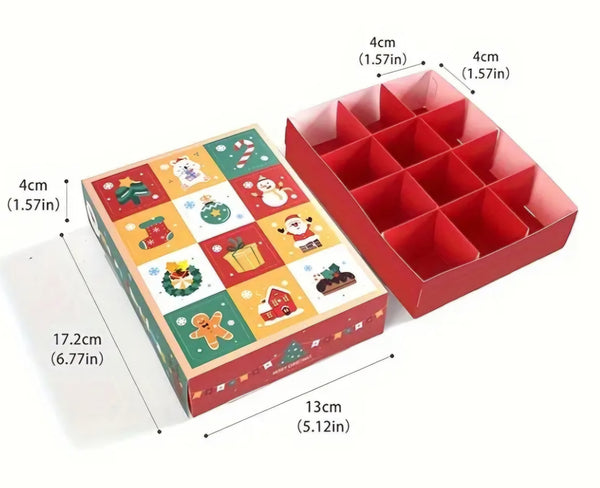 Countdown to Christmas Advent Calendar 12 Stitch Markers for CROCHETERS or KNITTERS