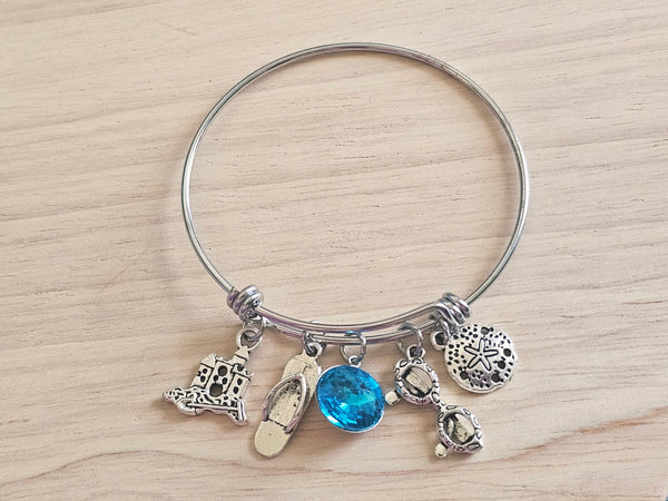 Expandable Charm Bracelet - Beach Day