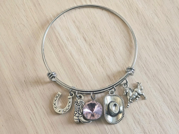 Expandable Charm Bracelet - Cowgirl