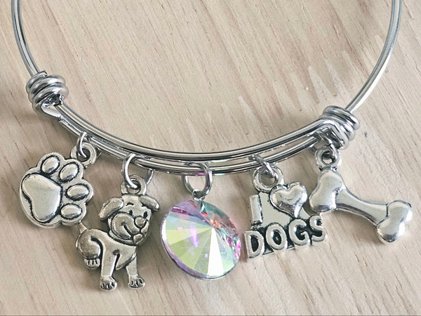 Expandable Charm Bracelet - Dog