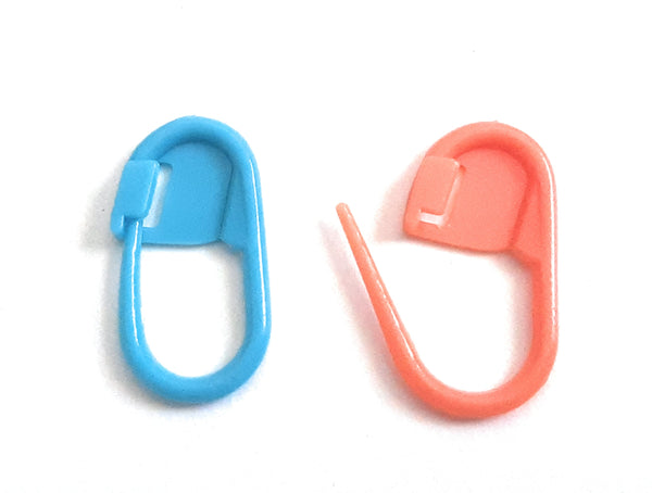 Stitch Markers Set of 10, 25, 50 Random Color Plastic  for Crochet or Knitting | Place Marker | Yarn Keeper Accessories | Locking Safety Pin