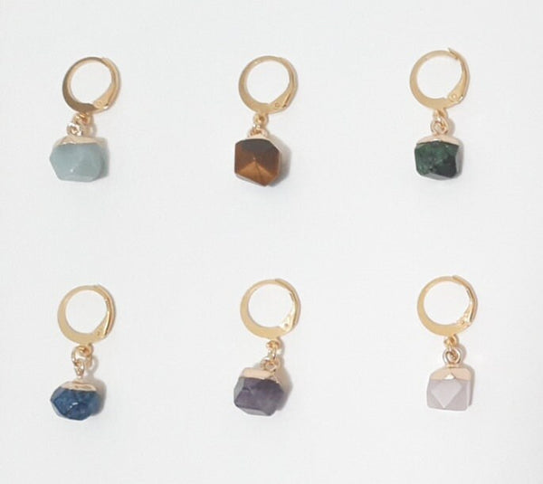 Real Gemstone Faceted Crystal Dangle Stitch Markers for Crochet and Knitting Detachable Place Marker| Yarn Gifts| Fun Color Progress Keeper