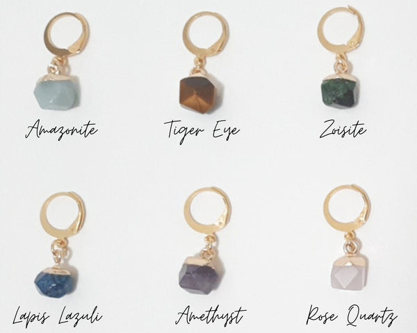 Real Gemstone Faceted Crystal Dangle Stitch Markers for Crochet and Knitting Detachable Place Marker| Yarn Gifts| Fun Color Progress Keeper