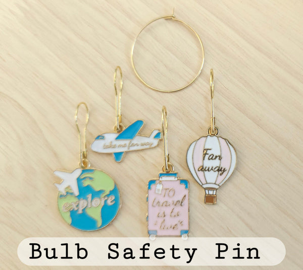 Love to Travel Stitch Markers for Crochet and Knitting Plane, Hot Air Balloon No Snag Place Marker Progress Keepers Yarn Gifts Accessories