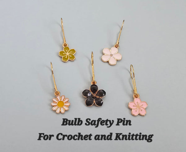 Wildflowers Stitch Markers Set of 5 or 20 Small Flower Charms Knitting Crochet Stitch Markers Progress Keepers Stitch Counter Place Marker