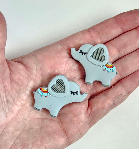 Elephant Knitting Point Protectors Zoo Animals Stitch Stopper Cap Silicone Bead Needle Cover Accessories Notions Gifts for Knitter