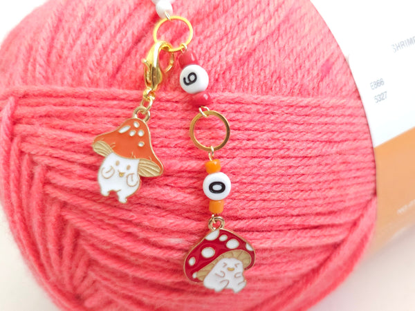 Mushroom Numbered Row Counter Chain for Knitting Progress Keeper for Counting Rows Track Rows Knitting Tools Knit Accessories