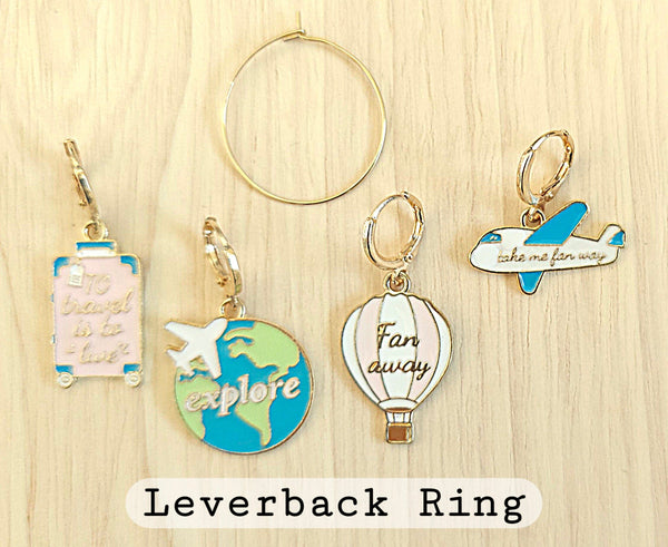 Love to Travel Stitch Markers for Crochet and Knitting Plane, Hot Air Balloon No Snag Place Marker Progress Keepers Yarn Gifts Accessories