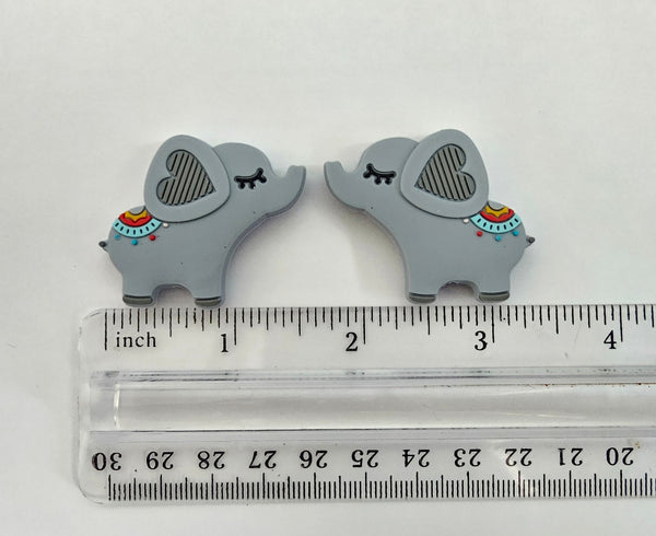 Elephant Knitting Point Protectors Zoo Animals Stitch Stopper Cap Silicone Bead Needle Cover Accessories Notions Gifts for Knitter