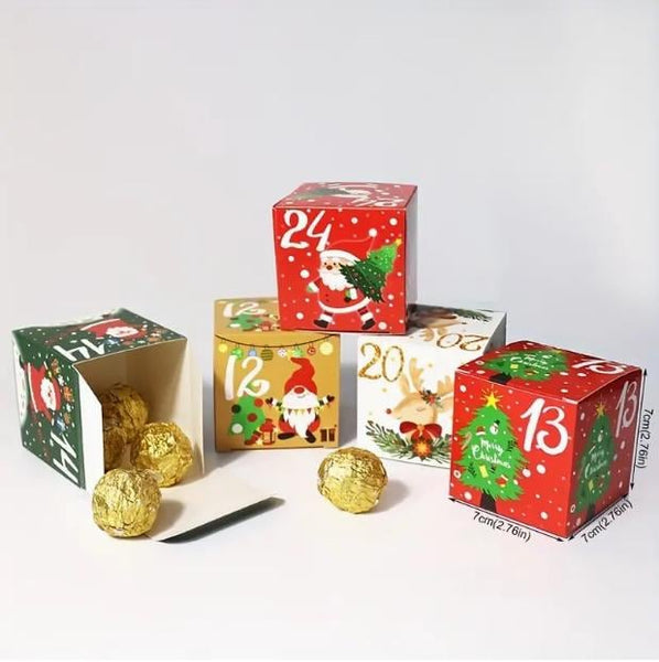 DIY Christmas Advent Calendar: 24 Holiday Themed Numbered Boxes