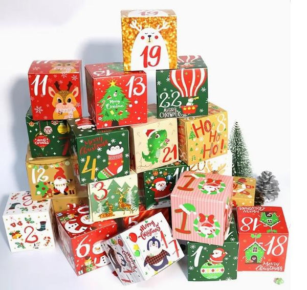 DIY Christmas Advent Calendar: 24 Holiday Themed Numbered Boxes