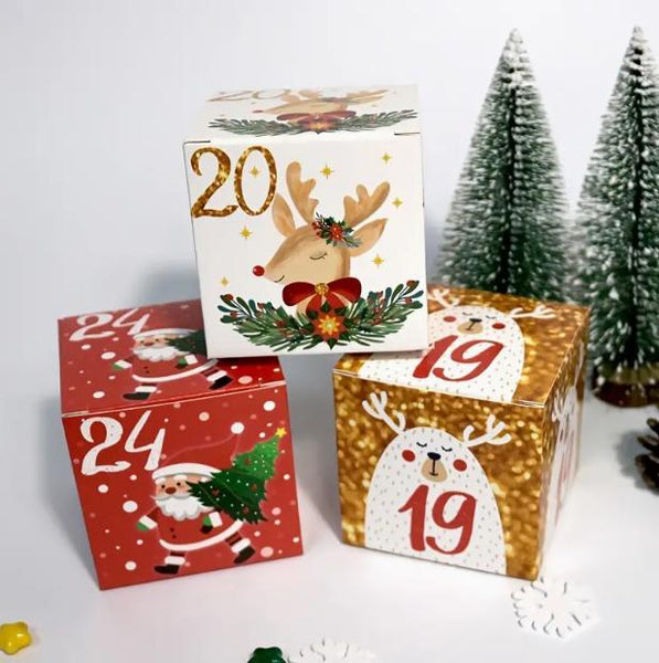 DIY Christmas Advent Calendar: 24 Holiday Themed Numbered Boxes
