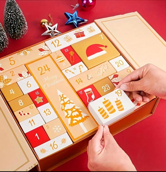 Advent Calendar 24 Box Set Empty DIY Make your own Countdown to Christmas Calendar  Holiday Themed Numbered Boxes Blind Box