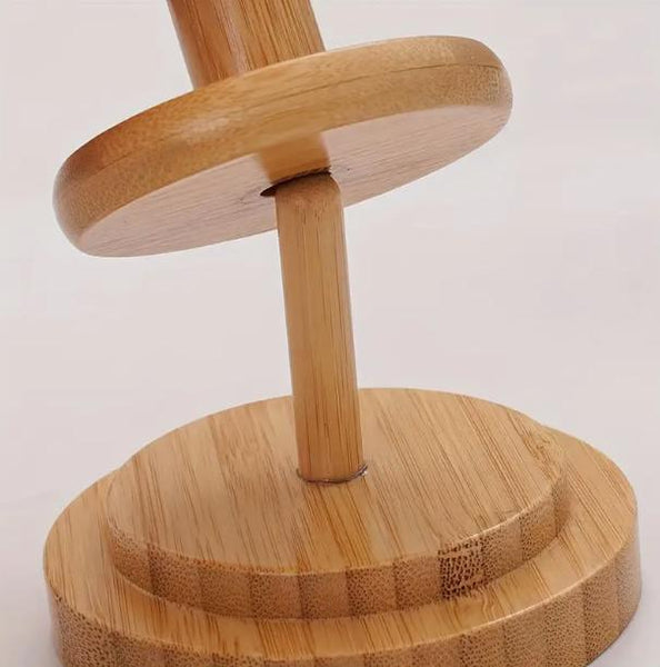 Spinning Yarn Holder Bamboo Wooden Spinner Yarn Rotating Spool Prevents Yarn Tangles Gift for Crocheter or Knitter Yarn Tools