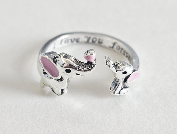 Elephant Yarn Tension Ring Silver Elephant Adjustable Ring Size 6-8 Crochet Ring Beginner Knitting Crochet Gift Tension Regulator Tool