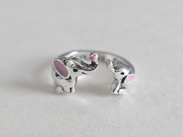 Elephant Yarn Tension Ring Silver Elephant Adjustable Ring Size 6-8 Crochet Ring Beginner Knitting Crochet Gift Tension Regulator Tool