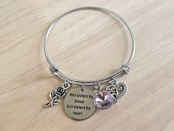 Expandable Charm Bracelet - Friends that are like Sisters