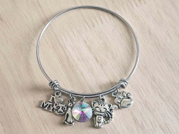 Expandable Charm Bracelet - Cat