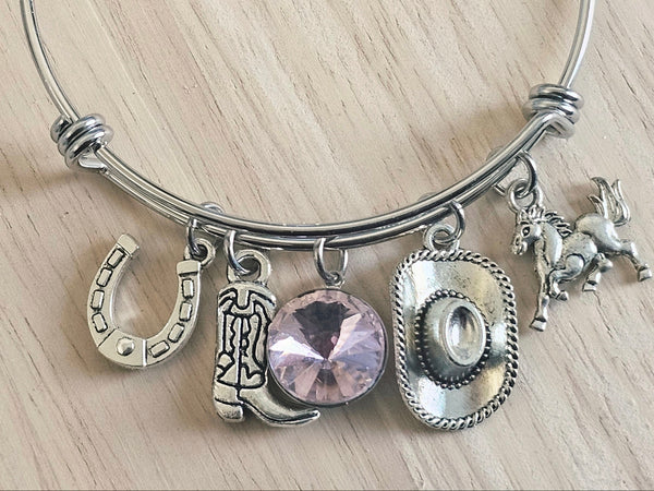 Expandable Charm Bracelet - Cowgirl