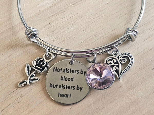 Expandable Charm Bracelet - Friends that are like Sisters