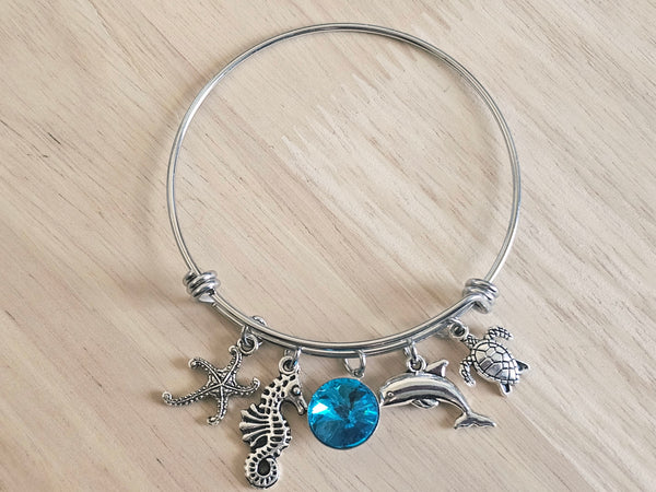 Expandable Charm Bracelet - Sea Life